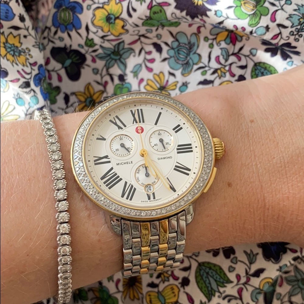 Michelle Serein Two Toned Gold Diamond watch